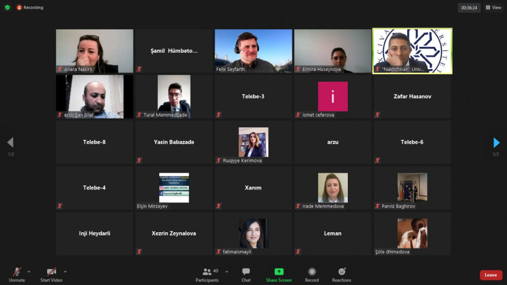 Naxçıvan Universitetində onlayn təlim keçirilib<font color=red> - FOTOLAR</font>