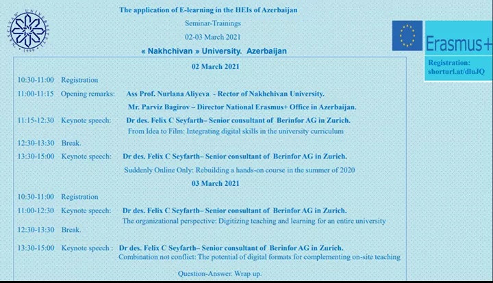 Naxçıvan Universitetində onlayn təlim keçirilib<font color=red> - FOTOLAR</font>