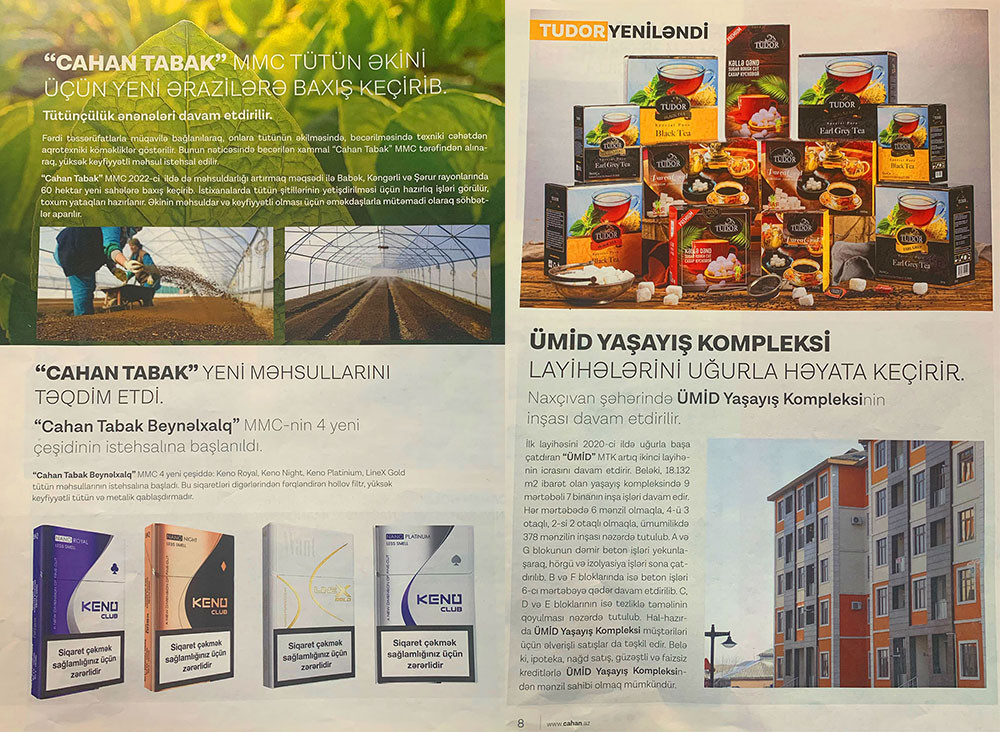 “Cahan Holdinq” Kommersiya Şirkətlər İttifaqının “Cahan Xəbərlər” bülleteninin ilk nömrəsi nəşr olunub<font color=red> - FOTOLAR</font>