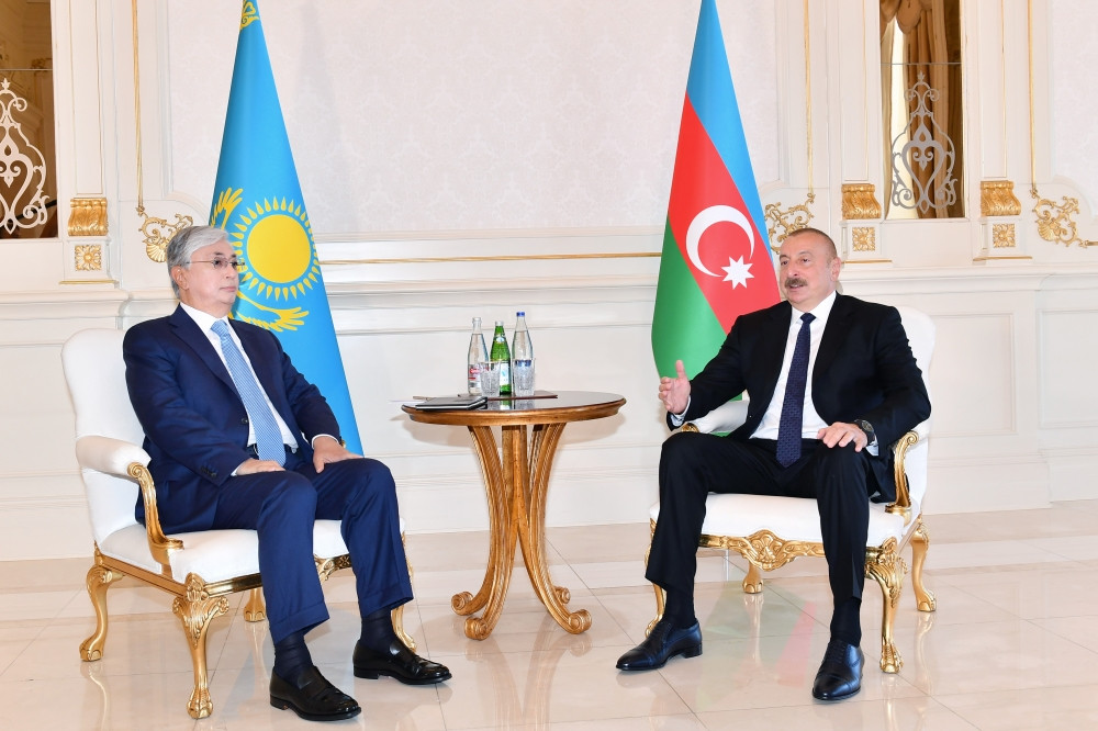 Azərbaycan və Qazaxıstan prezidentlərinin təkbətək görüşü olub<font color=red> - FOTOLAR</font>