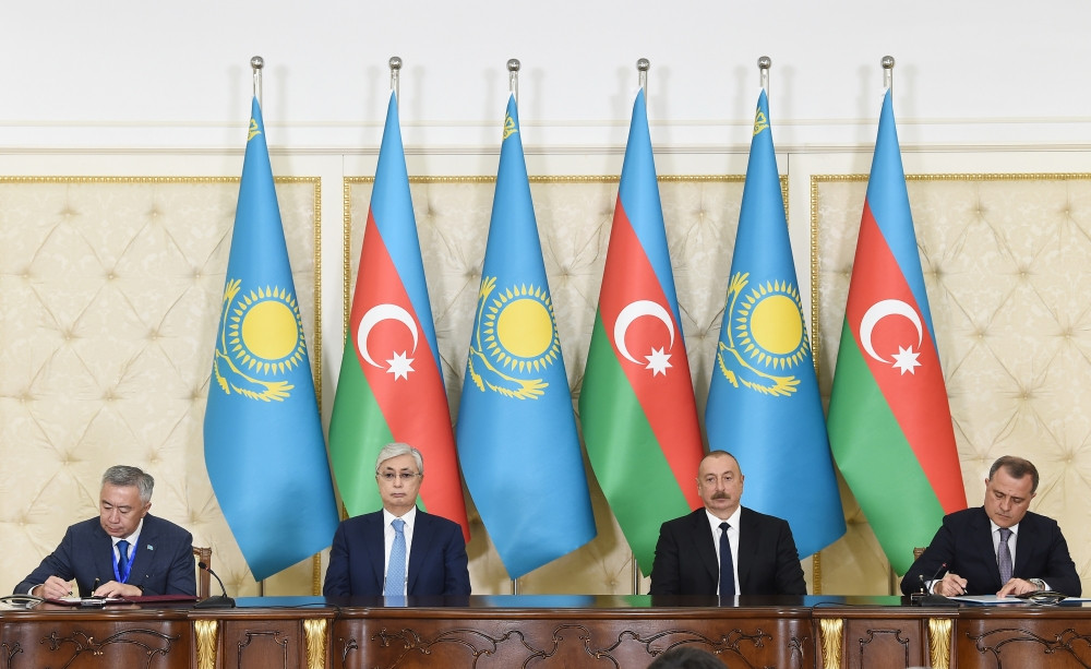 Azərbaycan-Qazaxıstan sənədləri imzalanıb<font color='red'> - YENİLƏNİB</font><font color=red> - FOTOLAR</font>