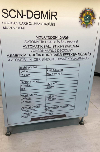 Azərbaycanın istehsal etdiyi uzaqdan idarə olunan stabilizə silah sistemi ilk dəfə nümayiş etdirilib<font color=red> - FOTOLAR</font>
