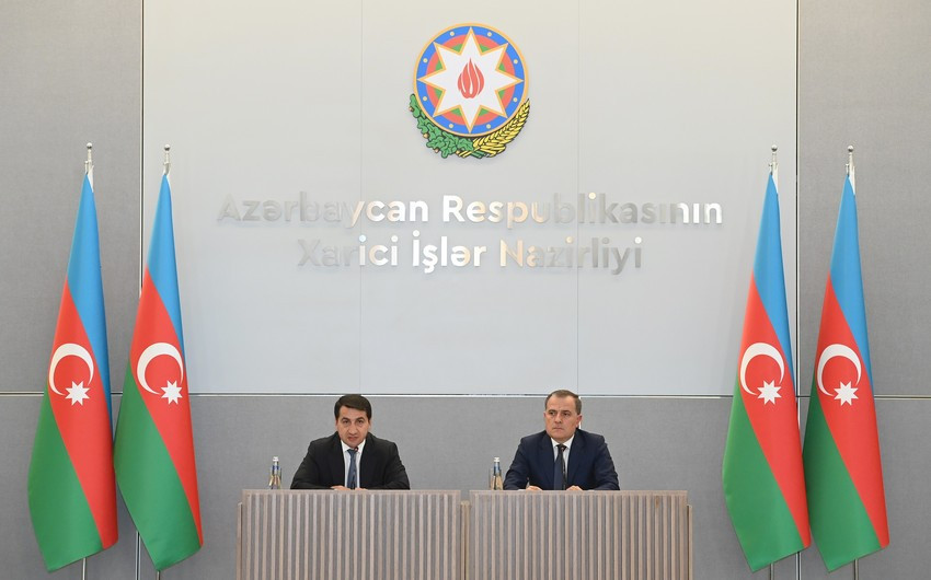 XİN-də diplomatik korpusun nümayəndələri üçün brifinq keçirilib<font color=red> - FOTOLAR</font>