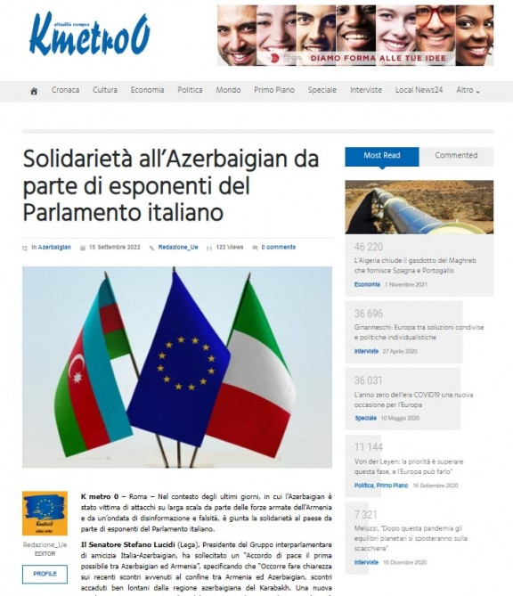 İtaliyalı parlamentarilər Azərbaycanla həmrəylik nümayiş etdiriblər<font color=red> - FOTOLAR</font>