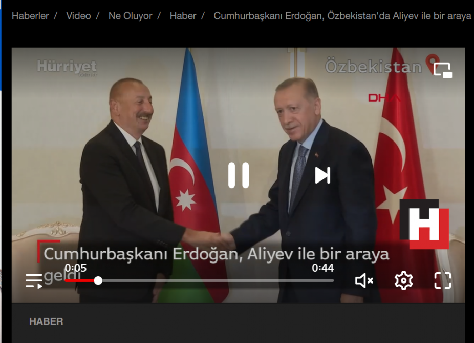 Azərbaycan və Türkiyə prezidentlərinin Səmərqənd görüşü Türkiyə mediasının diqqət mərkəzində olub<font color=red> - FOTOLAR</font>