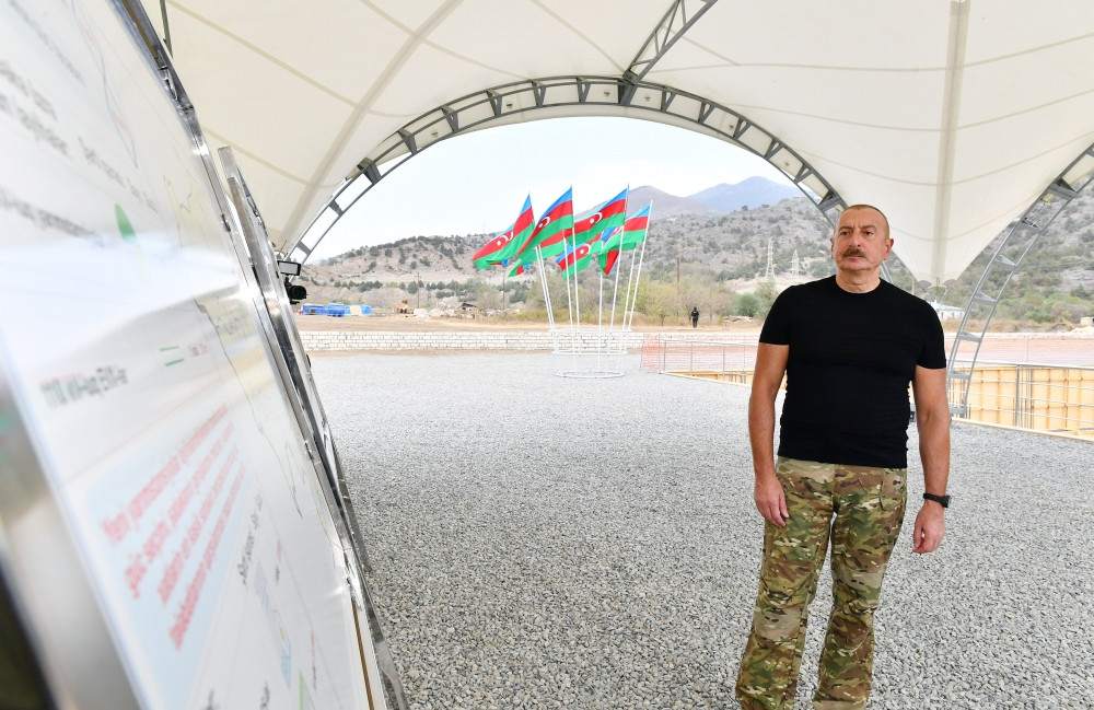 Prezident İlham Əliyev “Laçın” Qovşaq Yarımstansiyasının təməlqoyma mərasimində iştirak edib<font color=red> - FOTOLAR</font>
