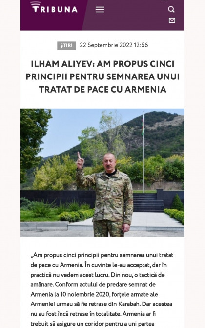 Moldova mətbuatı Prezident İlham Əliyevin Laçın şəhərinə səfərinə geniş yer ayırıb<font color=red> - FOTOLAR</font>