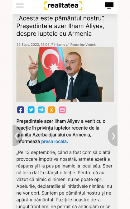 Moldova mətbuatı Prezident İlham Əliyevin Laçın şəhərinə səfərinə geniş yer ayırıb<font color=red> - FOTOLAR</font>