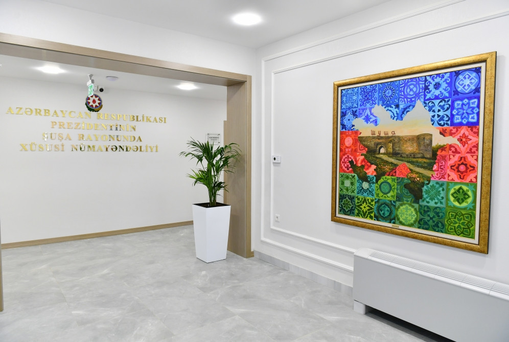 Azərbaycan Respublikası Prezidentinin Şuşa rayonunda xüsusi nümayəndəliyinin binasında hər cür şərait yaradılıb<font color=red> - FOTOLAR</font>