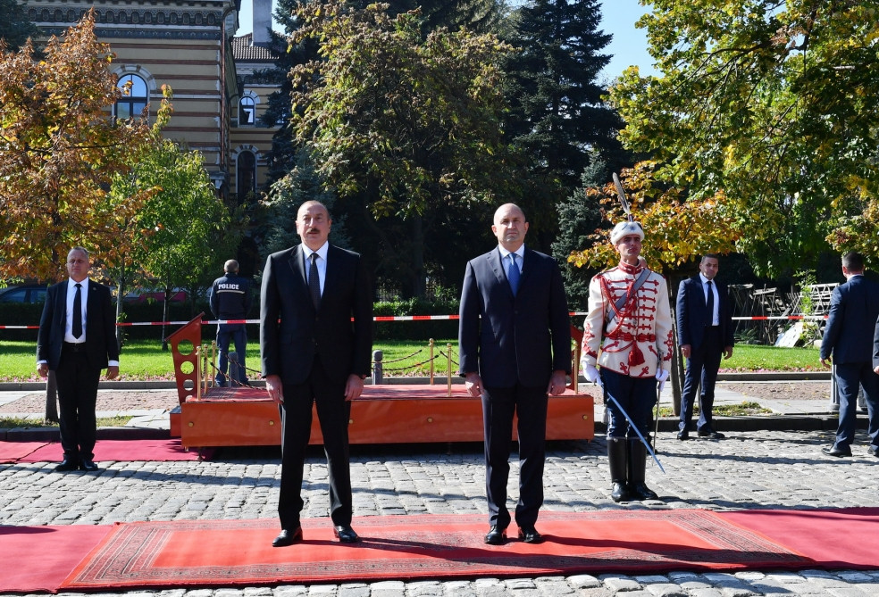 Prezident İlham Əliyevin Sofiyada rəsmi qarşılanma mərasimi olub<font color=red> - FOTOLAR</font>