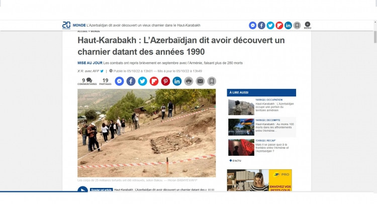 Fransa mətbuatı Edillidə aşkarlanmış kütləvi məzarlıqdan yazır<font color=red> - FOTOLAR</font>