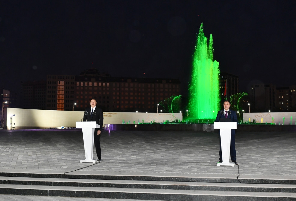 Bişkekdə Qırğızıstan-Azərbaycan Dostluq Parkı açılıb<font color='red'> - YENİLƏNİB</font><font color=red> - FOTOLAR</font>