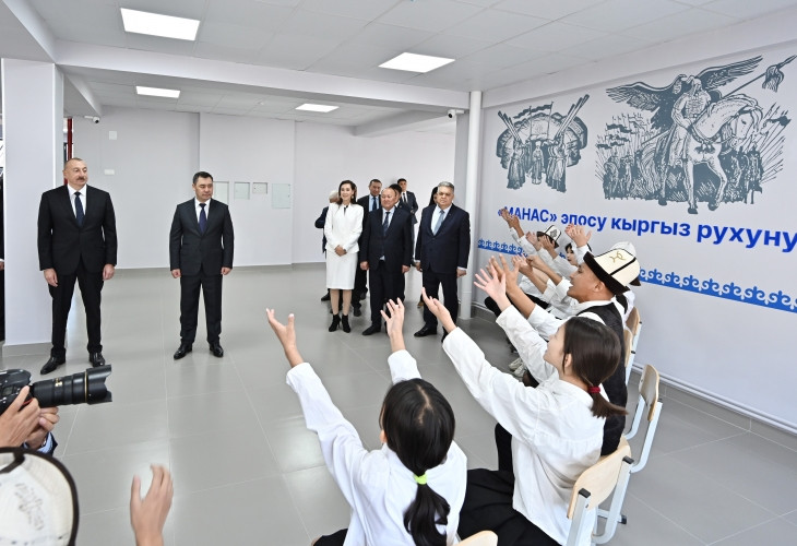 Bişkekdə Heydər Əliyev adına Məktəb-Gimnaziya təhsil-tərbiyə kompleksinin açılışı olub<font color='red'> - YENİLƏNİB</font><font color=red> - FOTOLAR</font>