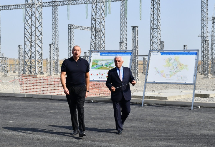Prezident İlham Əliyev 330/110 kilovoltluq “Cəbrayıl” Qovşaq Yarımstansiyasında tikinti işlərinin gedişi ilə tanış olub<font color='red'> - YENİLƏNİB</font><font color=red> - FOTOLAR</font>