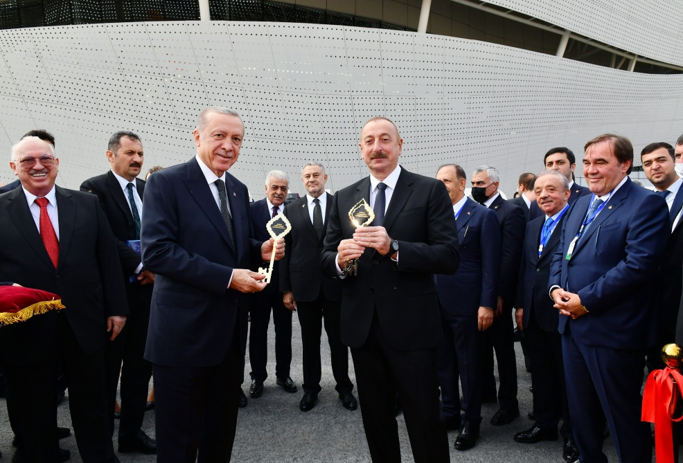 Prezidentlər İlham Əliyev və Rəcəb Tayyib Ərdoğan Zəngilan Beynəlxalq Hava Limanının açılış mərasimində iştirak ediblər<font color='red'> - YENİLƏNİB</font><font color=red> - FOTOLAR</font>