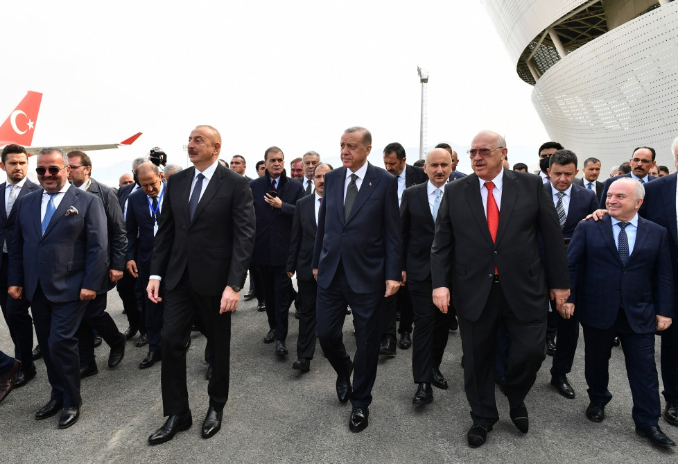 Prezidentlər İlham Əliyev və Rəcəb Tayyib Ərdoğan Zəngilan Beynəlxalq Hava Limanının açılış mərasimində iştirak ediblər<font color='red'> - YENİLƏNİB</font><font color=red> - FOTOLAR</font>