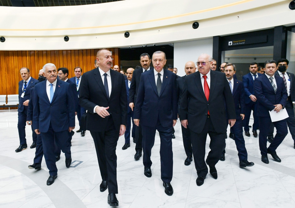 Prezidentlər İlham Əliyev və Rəcəb Tayyib Ərdoğan Zəngilan Beynəlxalq Hava Limanının açılış mərasimində iştirak ediblər<font color='red'> - YENİLƏNİB</font><font color=red> - FOTOLAR</font>