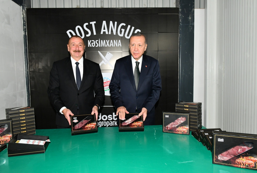 Azərbaycan və Türkiyə prezidentləri Zəngilanda “Dost Aqropark” ağıllı kənd təsərrüfatı kompleksinin birinci mərhələsinin açılışında iştirak ediblər<font color='red'> - YENİLƏNİB</font><font color=red> - FOTOLAR</font>