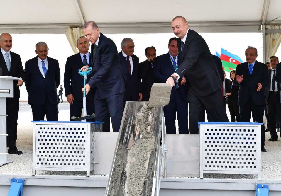 Cəbrayıl rayonunda Qumlaq dəmir yolu stansiyasının təməli qoyulub<font color='red'> - YENİLƏNİB</font><font color=red> - FOTOLAR</font>
