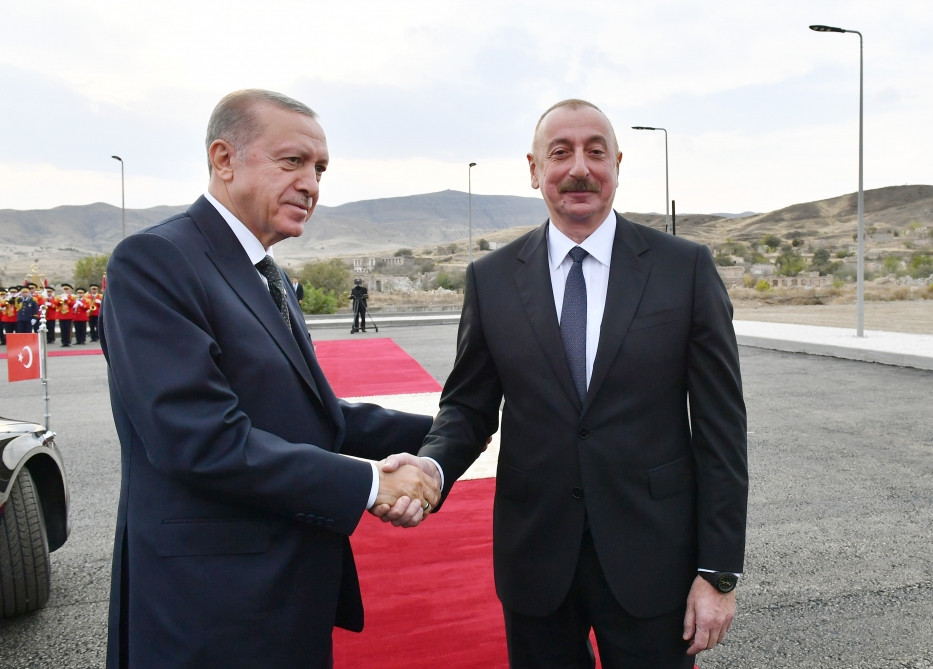 Cəbrayıl şəhərində Türkiyə Prezidenti Rəcəb Tayyib Ərdoğanın rəsmi qarşılanma mərasimi keçirilib<font color='red'> - YENİLƏNİB</font><font color=red> - FOTOLAR</font>