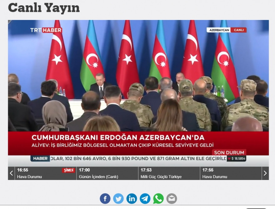 Türkiyə mediası: Prezident Rəcəb Tayyib Ərdoğan Zəngilan aeroportunun ilk rəsmi qonağı oldu<font color=red> - FOTOLAR</font>