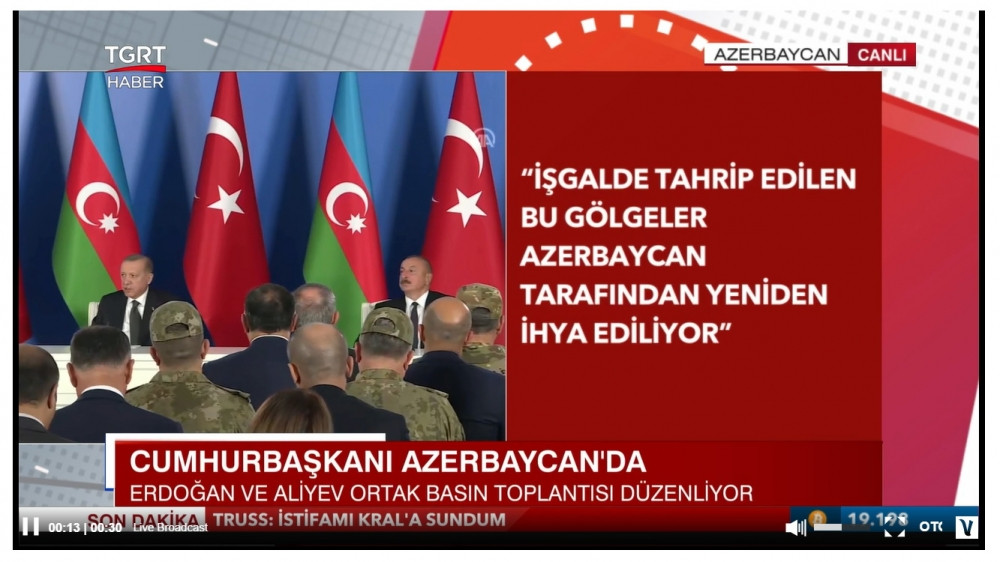 Türkiyə mediası: Prezident Rəcəb Tayyib Ərdoğan Zəngilan aeroportunun ilk rəsmi qonağı oldu<font color=red> - FOTOLAR</font>