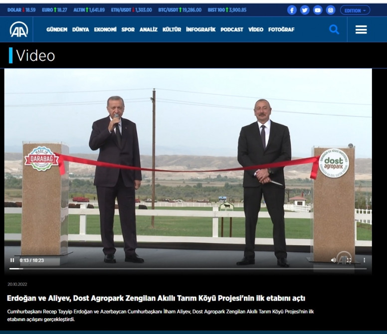 Türkiyə mediası: Prezident Rəcəb Tayyib Ərdoğan Zəngilan aeroportunun ilk rəsmi qonağı oldu<font color=red> - FOTOLAR</font>