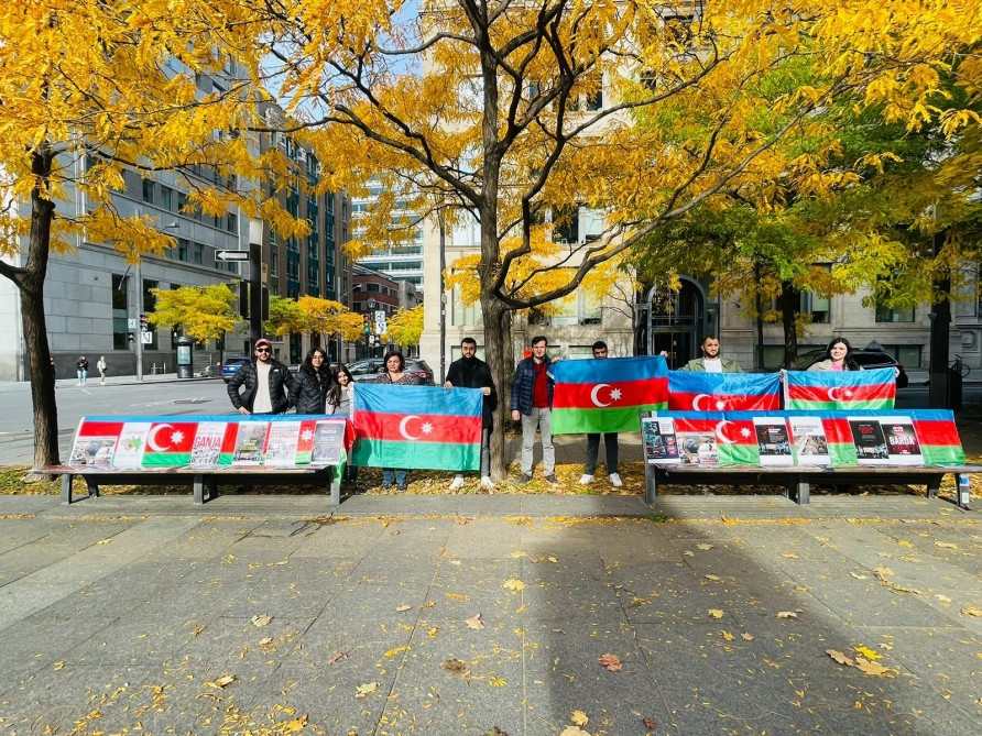 Kanadada Ermənistanın müharibə cinayətlərini ifşa edən məlumatlandırma aksiyası təşkil olunub<font color=red> - FOTOLAR</font>