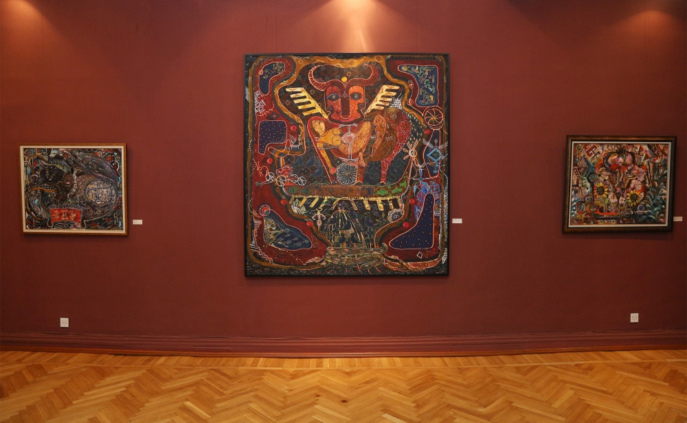 Əməkdar rəssam Ülviyyə Həmzəyevanın “Əcdadların izi ilə” adlı fərdi sərgisi açılıb<font color=red> - FOTOLAR</font>