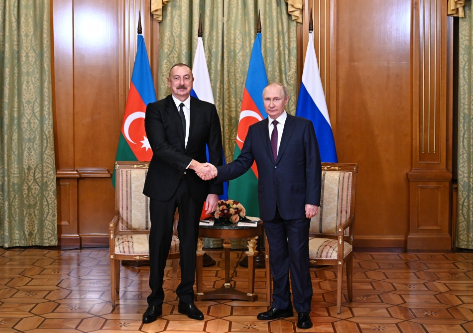  Soçidə Azərbaycan Prezidenti İlham Əliyev ilə Rusiya Prezidenti Vladimir Putin arasında ikitərəfli görüş keçirilib<font color='red'> - YENİLƏNİB</font><font color=red> - FOTOLAR</font>