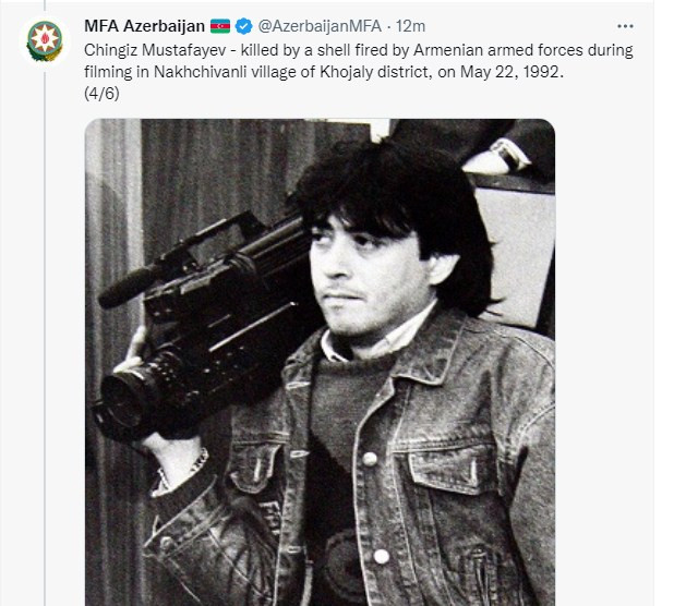 Azərbaycan XİN: "Ermənistanın təcavüzü nəticəsində 9 azərbaycanlı jurnalist şəhid olub"<font color=red> - FOTOLAR</font>