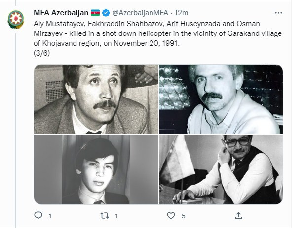 Azərbaycan XİN: "Ermənistanın təcavüzü nəticəsində 9 azərbaycanlı jurnalist şəhid olub"<font color=red> - FOTOLAR</font>