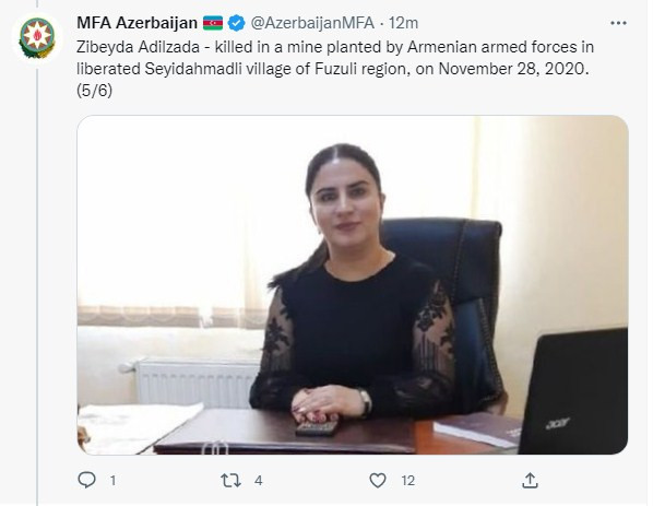 Azərbaycan XİN: "Ermənistanın təcavüzü nəticəsində 9 azərbaycanlı jurnalist şəhid olub"<font color=red> - FOTOLAR</font>