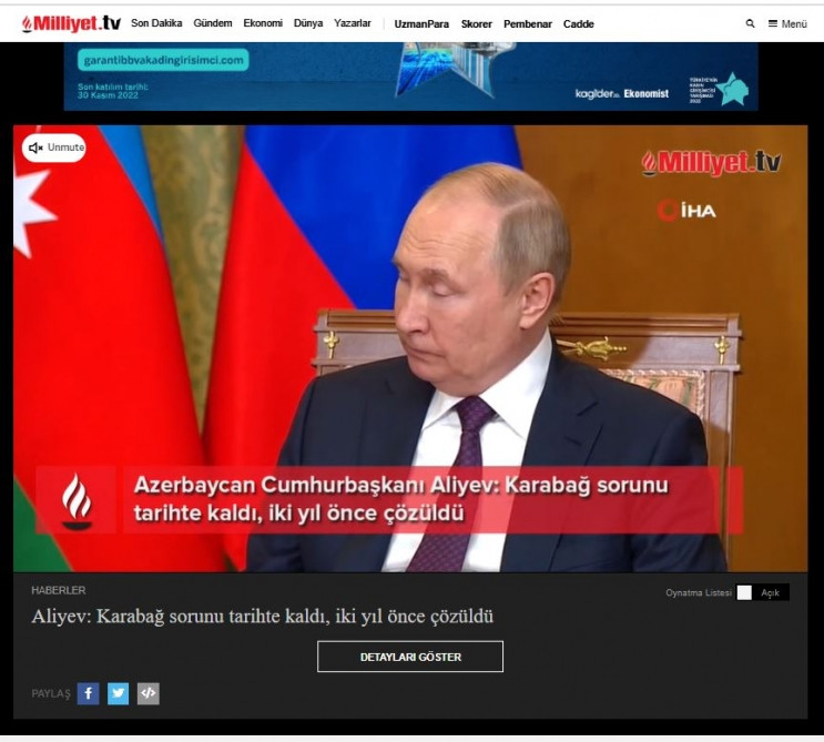 Türkiyə mediası Azərbaycan Prezidentinin Soçi səfərinin təfərrüatlarını geniş işıqlandırıb<font color=red> - FOTOLAR</font>