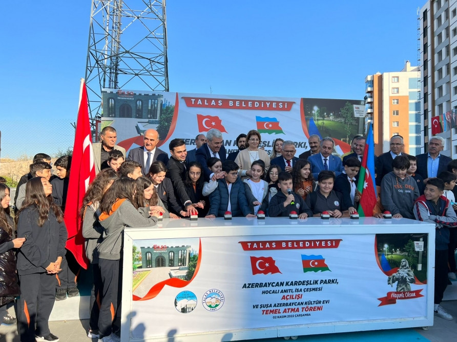Kayseri şəhərində Azərbaycan Qardaşlıq Parkı açılıb<font color=red> - FOTOLAR</font>