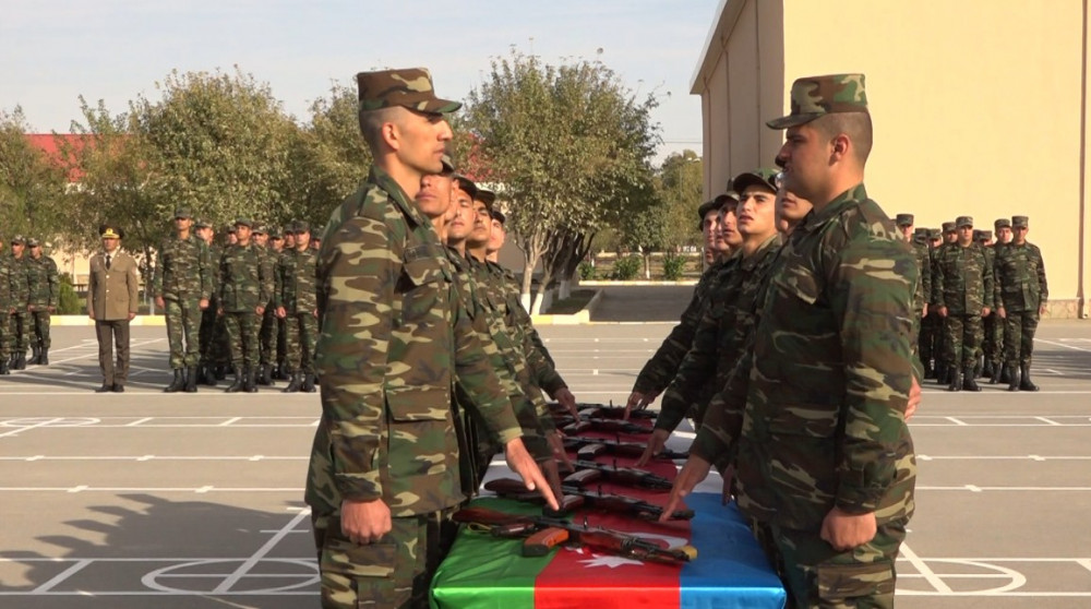 Mülki Müdafiə Alayının gənc əsgərləri and içiblər<font color=red> - FOTOLAR</font>