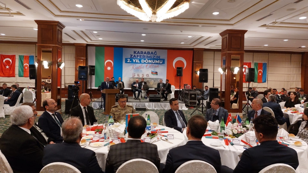 Türkiyənin Ərzurum şəhərində Qarabağ Zəfəri münasibətilə tədbir keçirilib<font color=red> - FOTOLAR</font>
