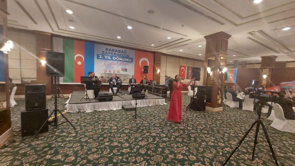 Türkiyənin Ərzurum şəhərində Qarabağ Zəfəri münasibətilə tədbir keçirilib<font color=red> - FOTOLAR</font>
