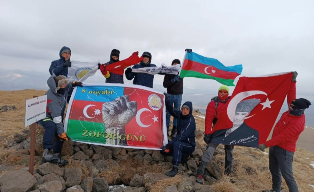 “Zəfər günü” münasibətilə Haçadağa yürüş təşkil edilib<font color=red> - FOTOLAR</font>