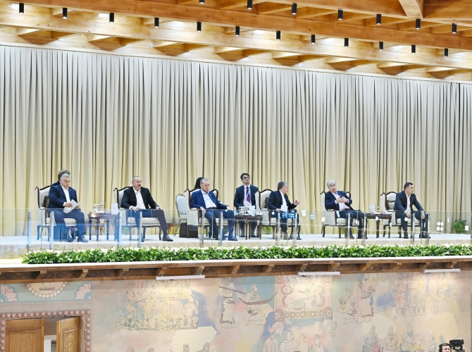 Səmərqənddəki “Əbədi şəhər” kompleksində Türk Dövlətləri Təşkilatına üzv ölkələrin folklor ifalarının təqdimatı olub<font color=red> - FOTOLAR</font>