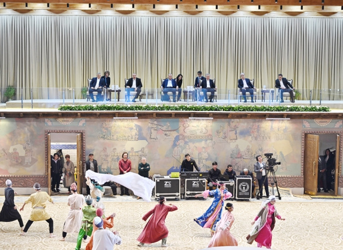 Səmərqənddəki “Əbədi şəhər” kompleksində Türk Dövlətləri Təşkilatına üzv ölkələrin folklor ifalarının təqdimatı olub<font color=red> - FOTOLAR</font>