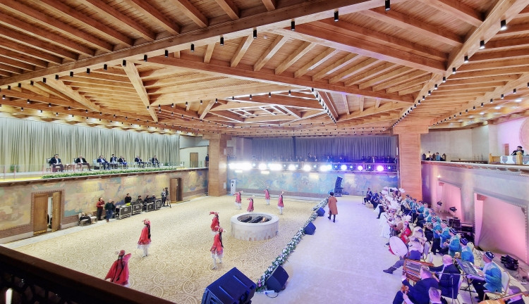 Səmərqənddəki “Əbədi şəhər” kompleksində Türk Dövlətləri Təşkilatına üzv ölkələrin folklor ifalarının təqdimatı olub<font color=red> - FOTOLAR</font>