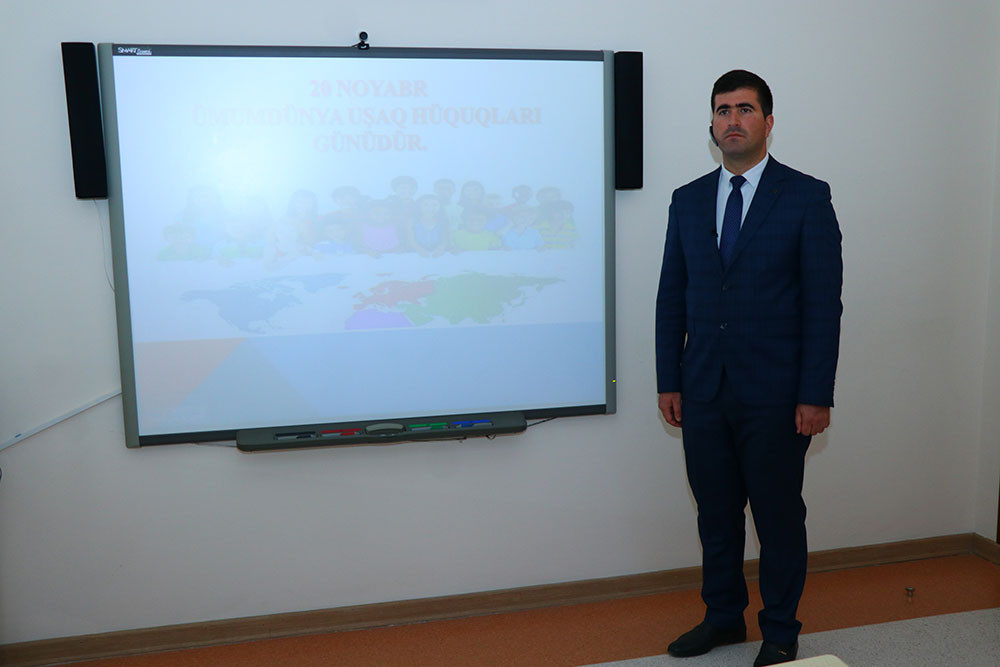 Ümumdünya Uşaq Hüquqları Günü ilə bağlı interaktiv dərs keçirilib<font color=red> - FOTOLAR</font>