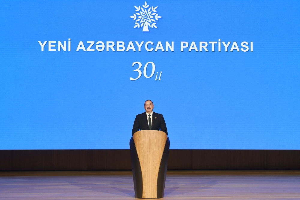 Yeni Azərbaycan Partiyasının 30 illiyi münasibətilə tədbir keçirilir, Prezident İlham Əliyev tədbirdə çıxış edib<font color='red'> - YENİLƏNİB</font><font color=red> - FOTOLAR</font>