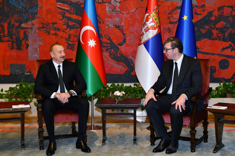 Belqradda Azərbaycan Prezidenti İlham Əliyevin Serbiya Prezidenti Aleksandar Vuçiç ilə təkbətək görüşü olub<font color='red'> - YENİLƏNƏCƏK</font><font color=red> - FOTOLAR</font>