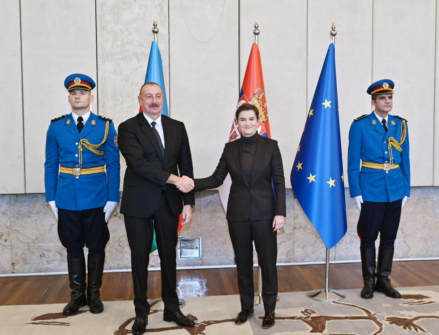 Azərbaycan Prezidenti İlham Əliyevin Serbiyanın Baş naziri ilə geniş tərkibdə görüşü olub<font color=red> - FOTOLAR</font>