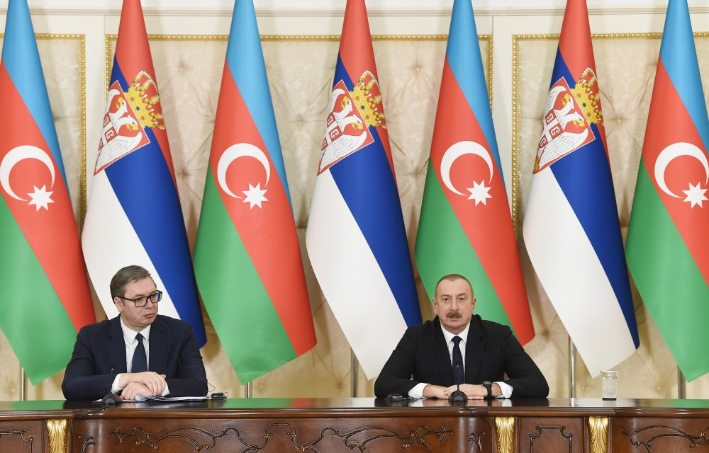 Azərbaycan və Serbiya prezidentləri mətbuata bəyanatlarla çıxış ediblər<font color='red'> - YENİLƏNİB</font><font color=red> - FOTOLAR</font>