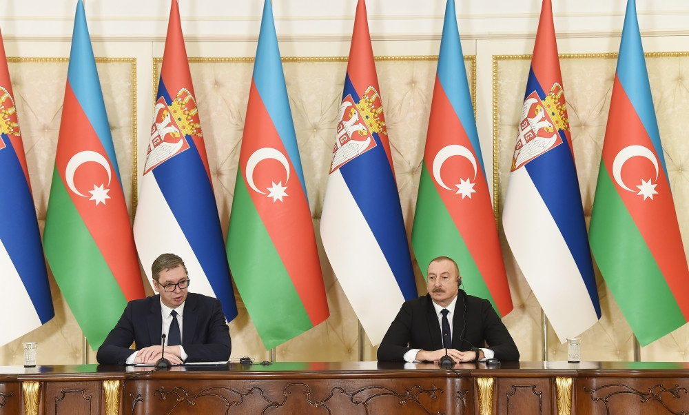 Azərbaycan və Serbiya prezidentləri mətbuata bəyanatlarla çıxış ediblər<font color='red'> - YENİLƏNİB</font><font color=red> - FOTOLAR</font>