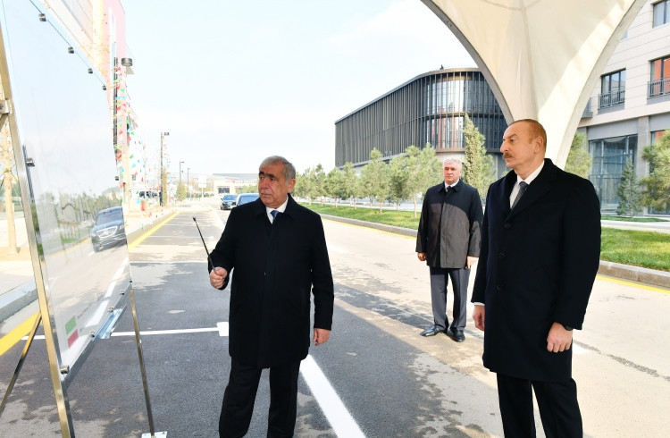 Bakı Ağ Şəhərdə bir sıra infrastruktur obyektlərinin inşası tamamlanıb, Prezident görülən işlərlə tanış olub<font color='red'> - YENİLƏNİB</font><font color=red> - FOTOLAR</font>