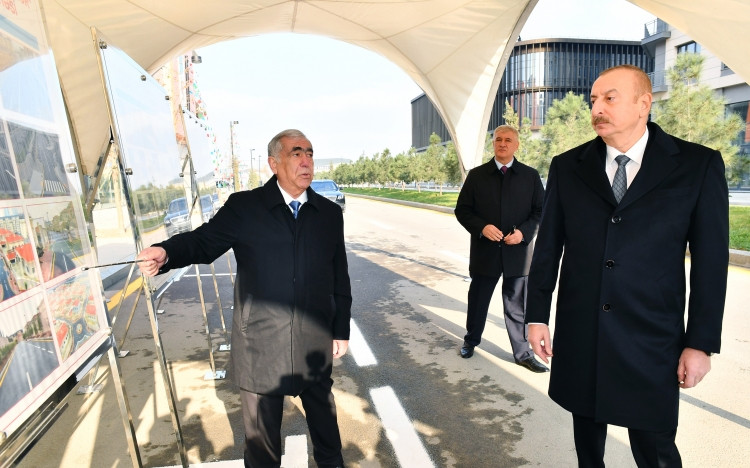 Bakı Ağ Şəhərdə bir sıra infrastruktur obyektlərinin inşası tamamlanıb, Prezident görülən işlərlə tanış olub<font color='red'> - YENİLƏNİB</font><font color=red> - FOTOLAR</font>